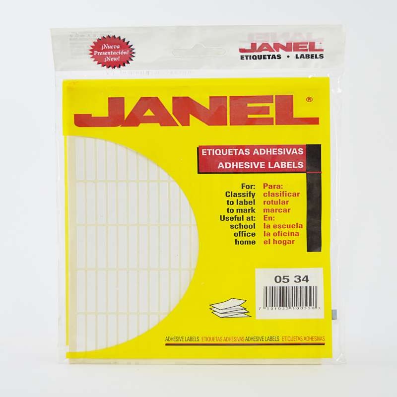 Etiquetas adhesivas JANEL No. 21 (0534) blancas