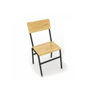 Silla escolar c/asiento y respaldo en madera - KIN