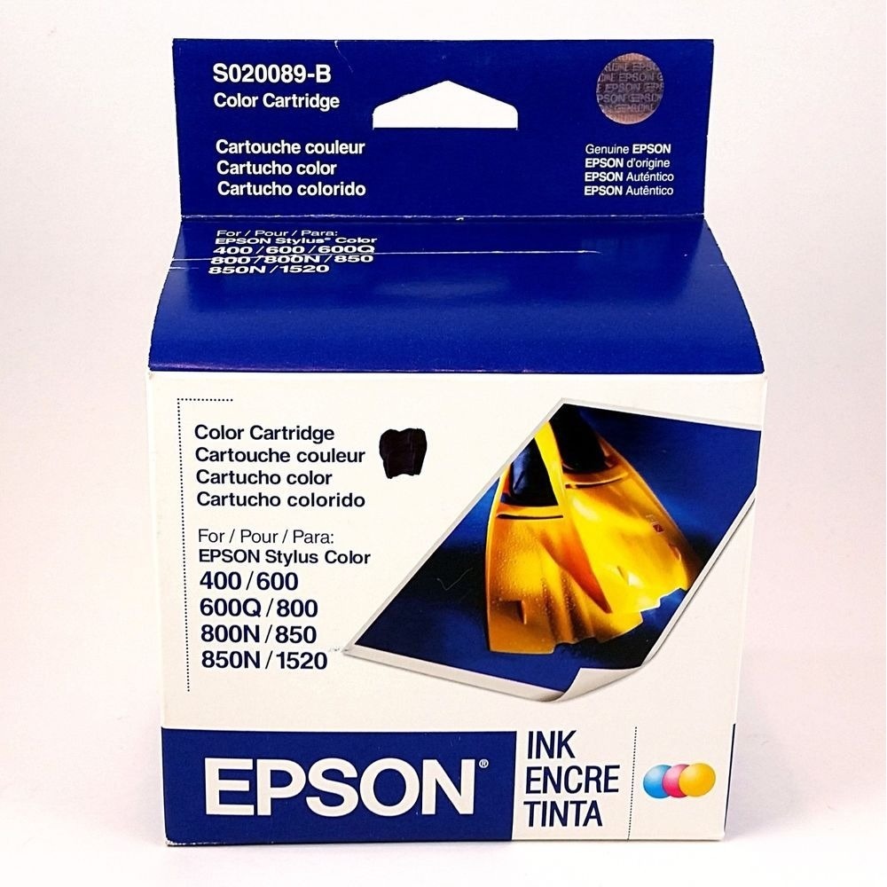Cartucho de tinta Epson Color (S020089-B) p/400/600/600Q/800