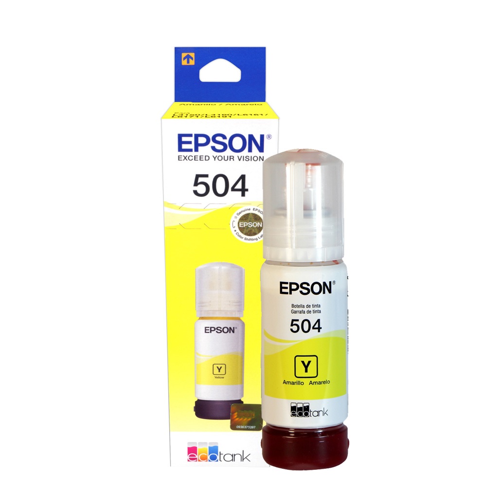 Botella de tinta Epson Amarillo No. 504 (T504420) 70ml p/L41
