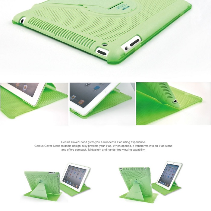 Protector p/iPad2 Genius Cover Stand Verde UG-PA1101