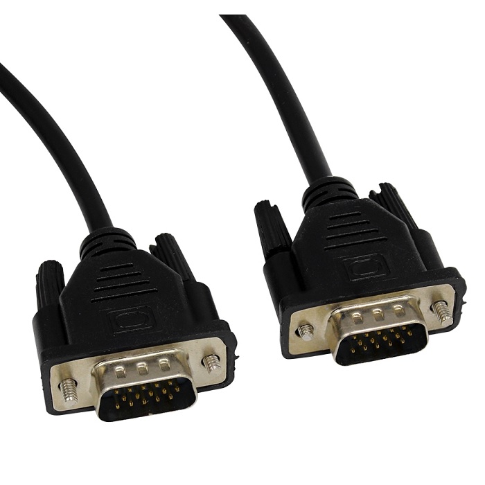 Cable VGA 1.8mt p/Monitor/Proyector M-M negro Ghia (GCB-051)