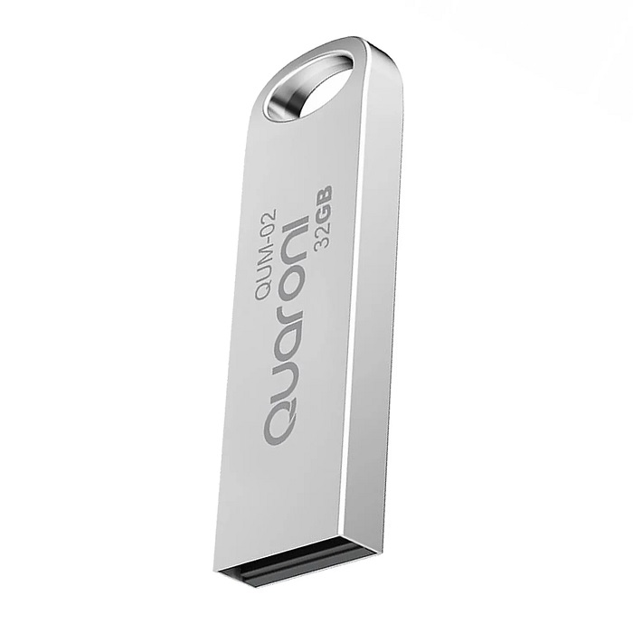 Memoria flash 32gb USB 2.0 Quaroni metal plata QUM-02