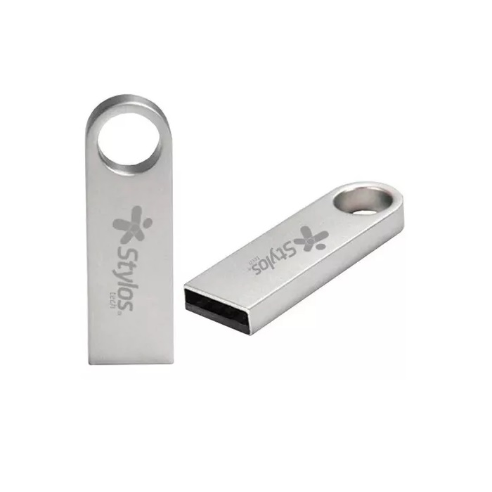 Memoria flash 64gb USB 2.0 Stylos (ST100) Metalico plata