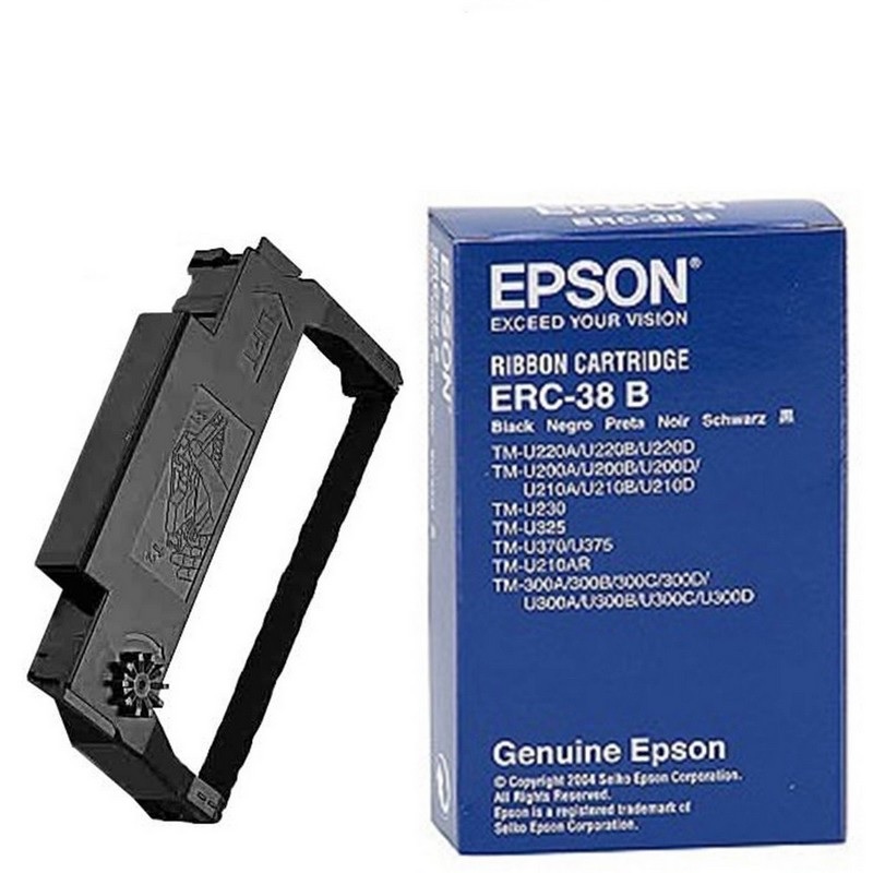 Cinta p/impresora EPSON Negra (ERC-38B) p/TM-U200A/U230/U325