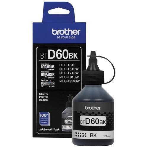 Botella de tinta Brother Negra (BTD60BK) p/DCP-T310/T510W/T7