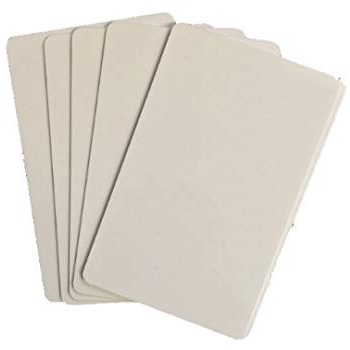 Tarjetas blancas de PVC paq. c/500 (101-003-010)
