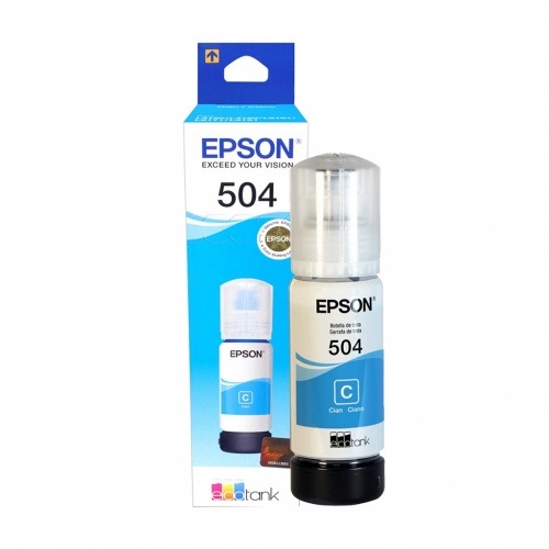 Botella de tinta Epson Cyan No. 504 (T504220) 70ml p/L4150/L